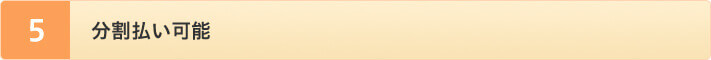 分割払い可能